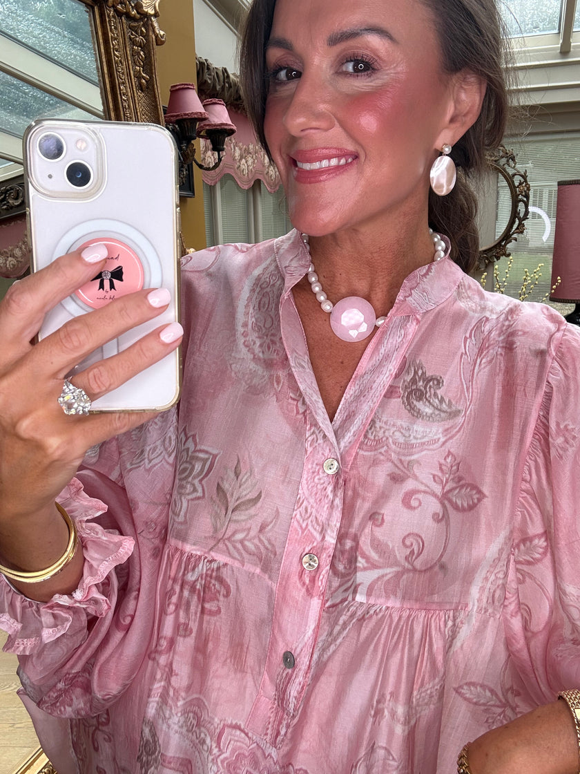 Ophelia Artist's Smock in Pink