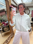 Gigi Puffball Faux Leather Jacket in Mint